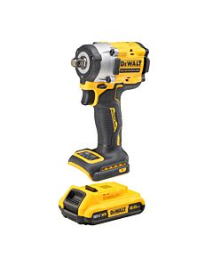 BOULONNEUSE A CHOCS 1/2'' COMPACTE XR 18V 2AH LI-ION BRUSHLESS 406 NM - JONC DE SECURITE - DEWALT DCF921D2T-QW