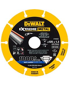 DISQUE EXTREME METAL 125 X X 22.23 X 1.3 MM - DEWALT DT40252-QZ