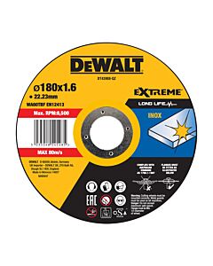DISQUE A TRONCONNER L'INOX 180X22,2MM, EPAISSEUR 1.6MM, MOYEU PLAT - DEWALT DT43908-QZ