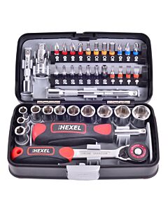 COFFRET DE DOUILLES 1/4'' 38 PIECES - HEXEL XS38